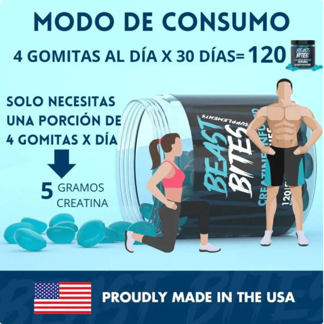 BEAST BITES GOMITAS DE CREATINA 5g