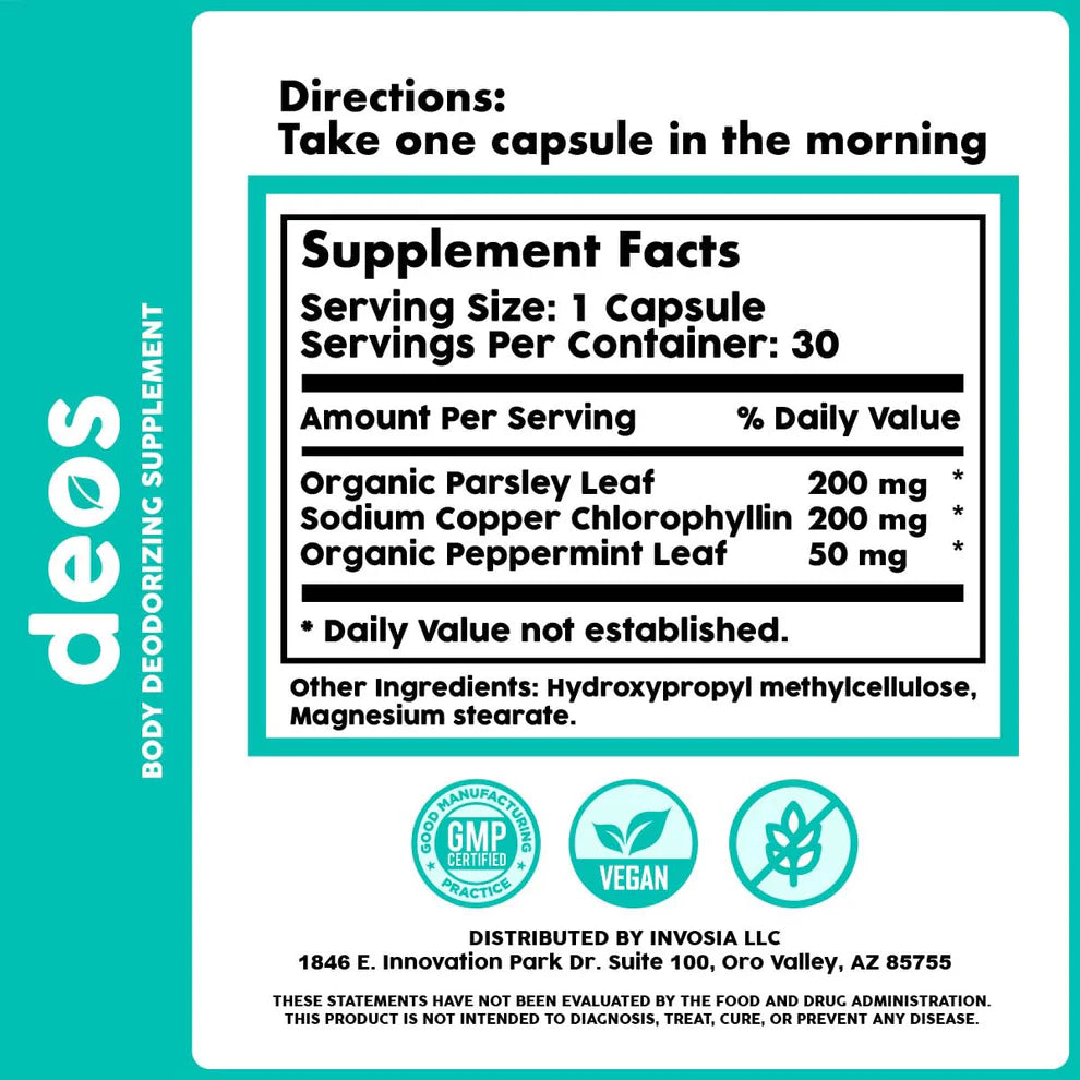 DEOS Frescura Natural - 30 Capsulas De Extractos Naturales