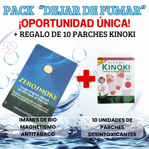 ZeroSmoke™ Imanes Antitabaco + REGALO 10 Parches Kinoki