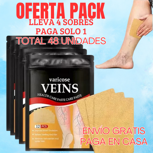 VeinsCare™ Pack 4x1 Parches Revitalizantes Para Várices (48 uni)