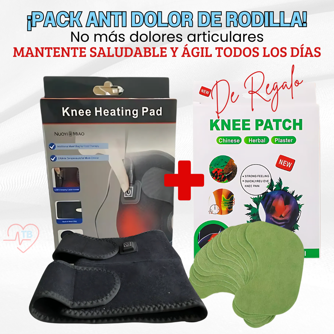 ¡PACK ANTI DOLOR! Rodillera Térmica + 10 Parches de REGALO