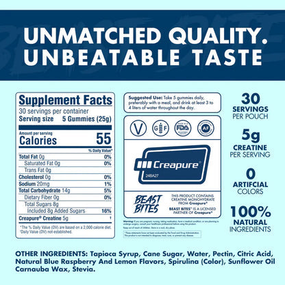 BEAST BITES GOMITAS DE CREATINA 5g