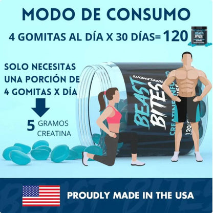 BEAST BITES GOMITAS DE CREATINA 5g